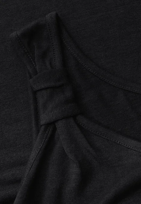 Top in Strick-Optik Black
