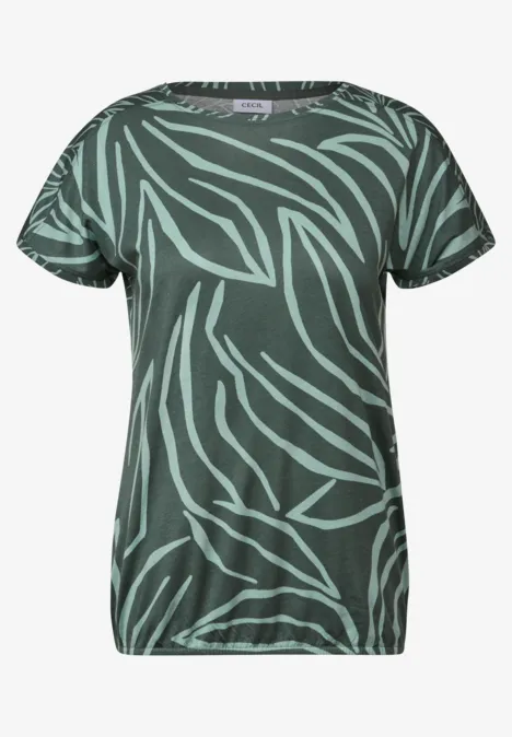 Print-Mix Shirt dark balmy khaki