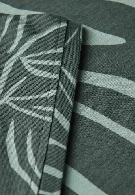 Print-Mix Shirt dark balmy khaki