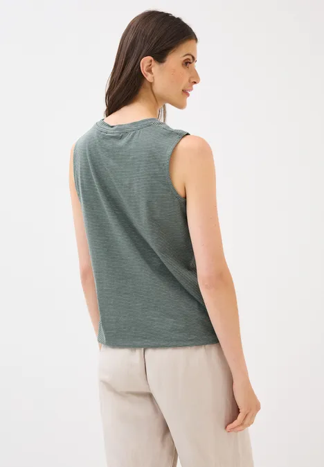 Gestreiftes Top dark balmy khaki