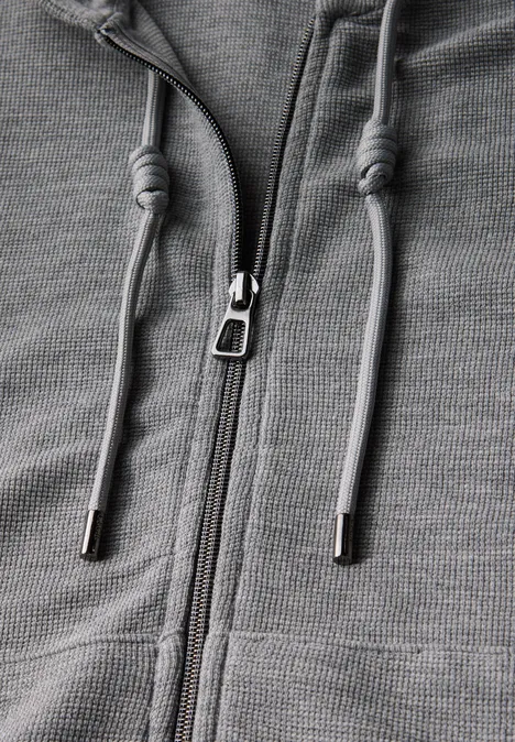 Leichte Kapuzenjacke sporty grey melange