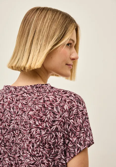 Ausbrenner Shirt mit Print mulberry red