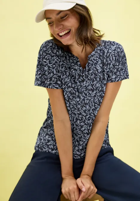 Shirt mit Minimal Print urban dark blue
