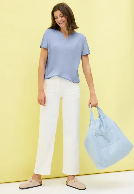 Lässiges Shirt im Tunika Look mountain blue
