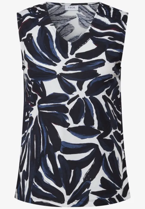 Top mit Smok Details urban dark blue