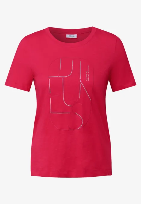 T-Shirt mit Artwork glazed apple red