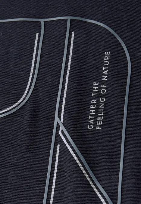 T-Shirt mit Artwork urban dark blue