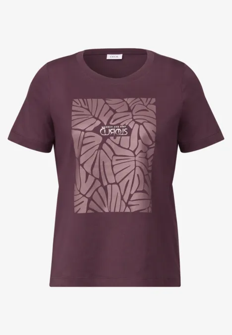 Shirt mit Print mulberry red