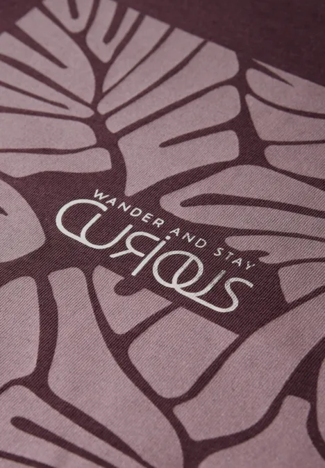 Shirt mit Print mulberry red