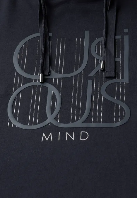 Kapuzenshirt mit Wording urban dark blue