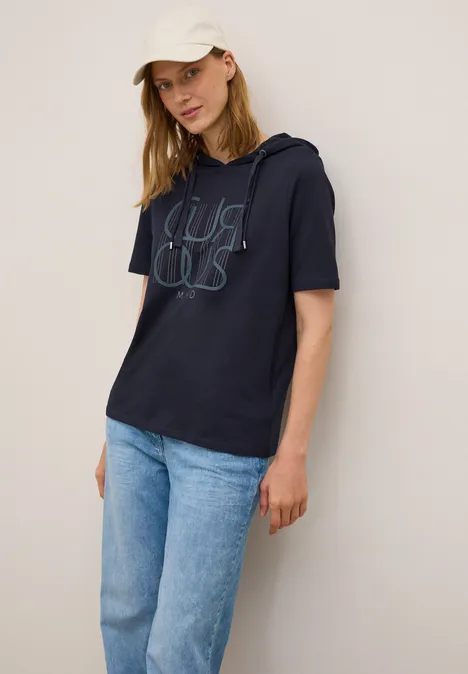 Kapuzenshirt mit Wording urban dark blue