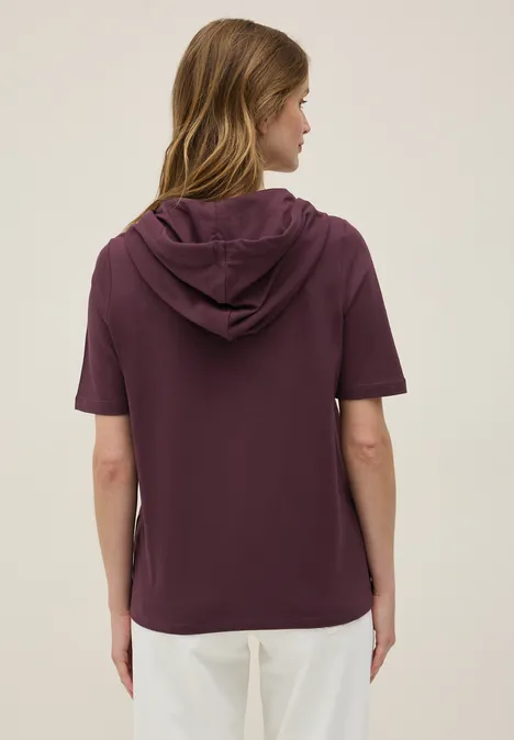Kapuzenshirt mit Wording mulberry red