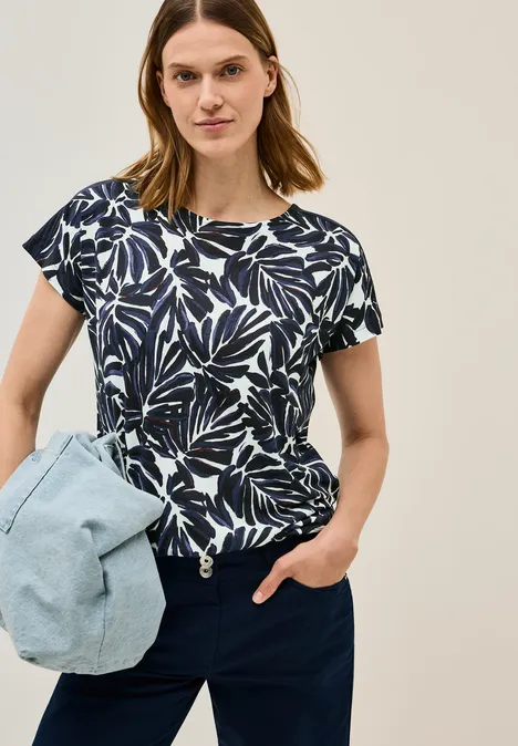 Print Shirt mit Details urban dark blue
