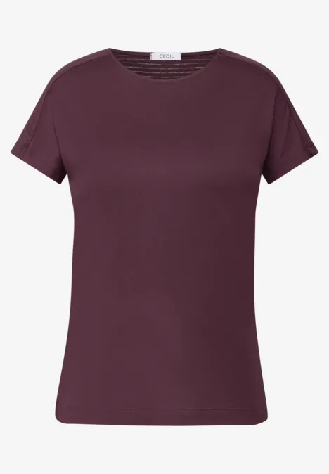 Shirt mit Burn-Out-Details mulberry red