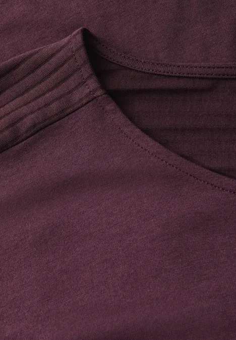 Shirt mit Burn-Out-Details mulberry red