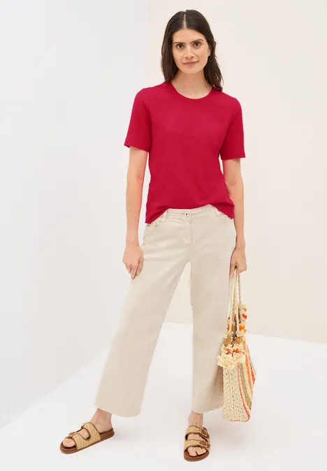 Bouclé Slub Shirt glazed apple red