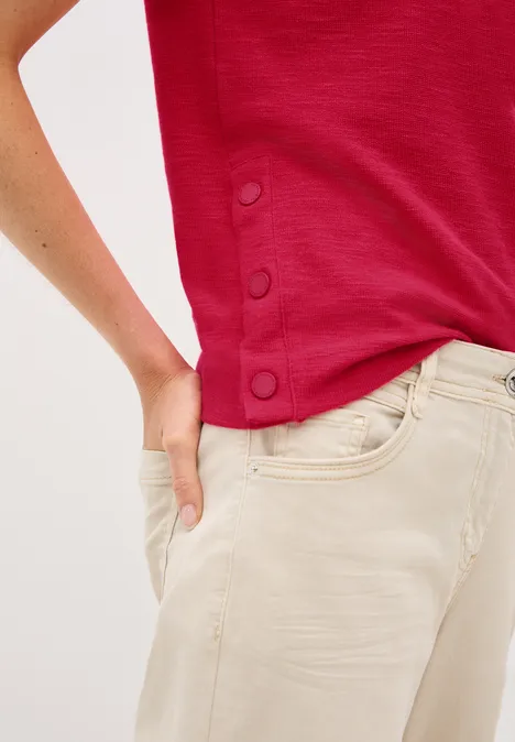 Bouclé Slub Shirt glazed apple red