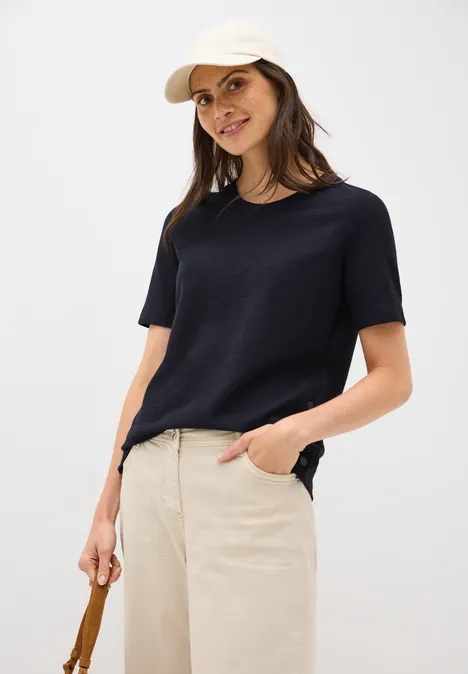 Bouclé Slub Shirt urban dark blue
