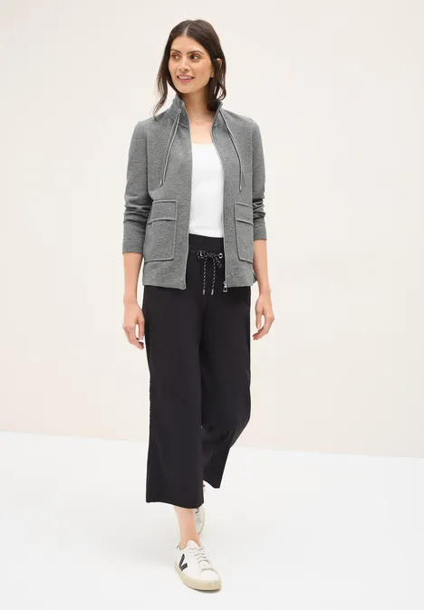 Leichte Ottoman Jacke sporty grey melange