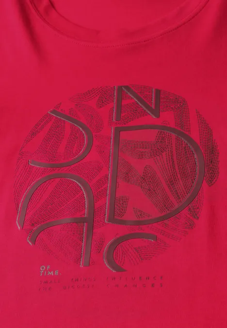 T-Shirt mit Artwork glazed apple red