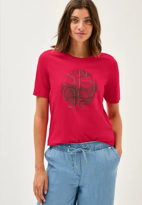 T-Shirt mit Artwork glazed apple red