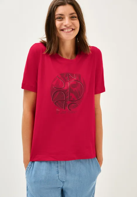T-Shirt mit Artwork glazed apple red