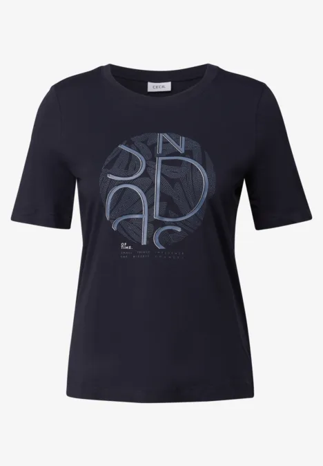 T-Shirt mit Artwork urban dark blue