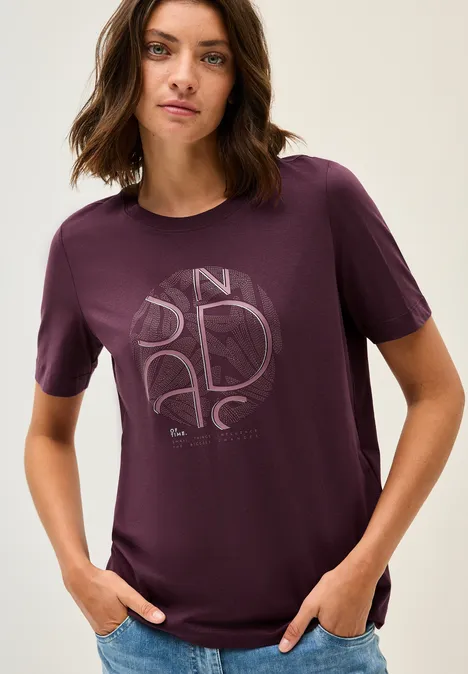 T-Shirt mit Artwork mulberry red