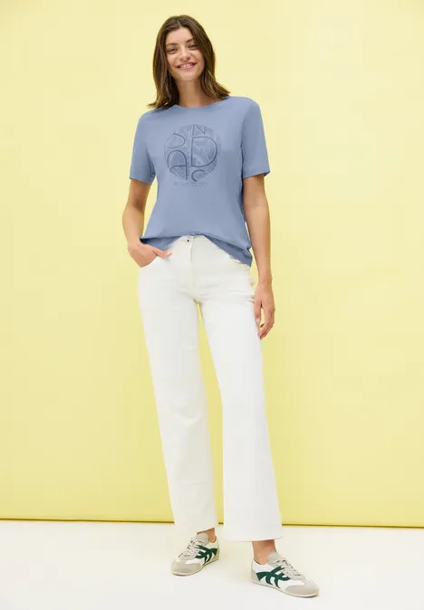 T-Shirt mit Artwork mountain blue