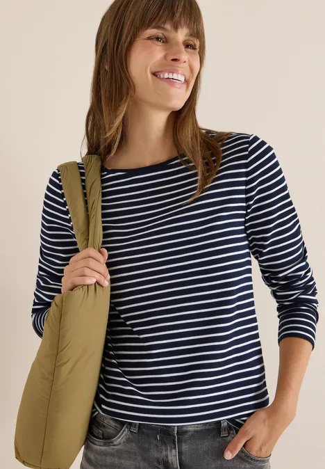 Gestreiftes Shirt vanilla white Gestreiftes Shirt vanilla white