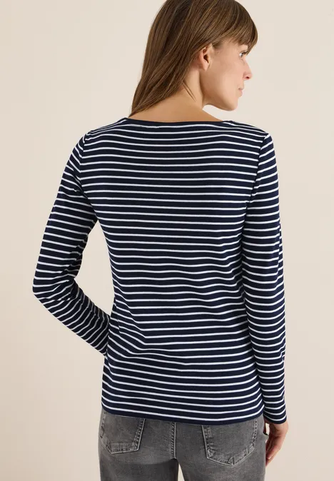 Gestreiftes Shirt vanilla white Gestreiftes Shirt vanilla white