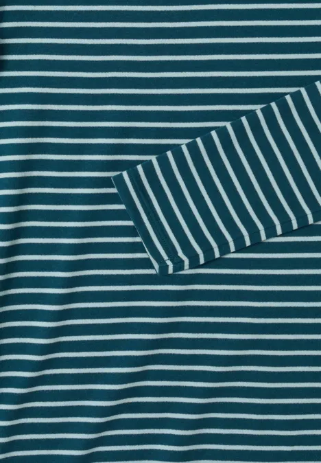 Gestreiftes Shirt dark sea green