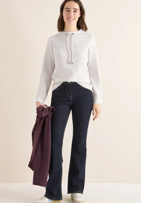 Shirt mit Stickerei light greige