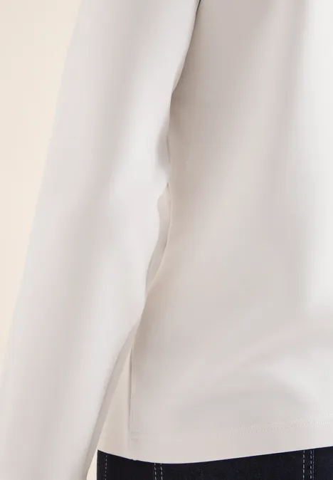 Shirt mit Stickerei light greige