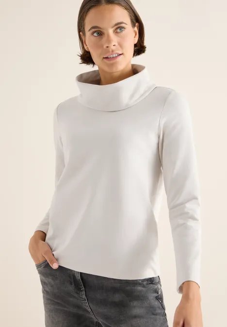 Shirt mit großem Kragen light greige Shirt mit großem Kragen light greige