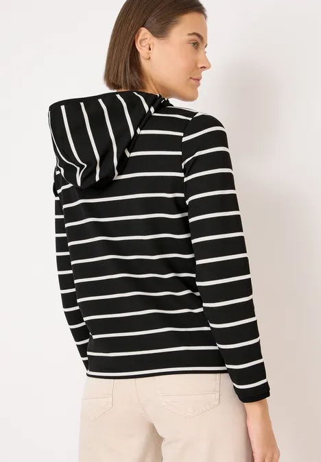 Gestreepte hoodie Black Gestreepte hoodie Black