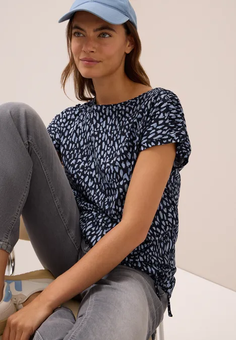 Shirt mit Raffung urban dark blue