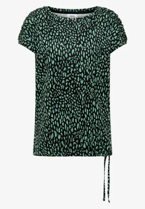 Shirt mit Raffung ink green