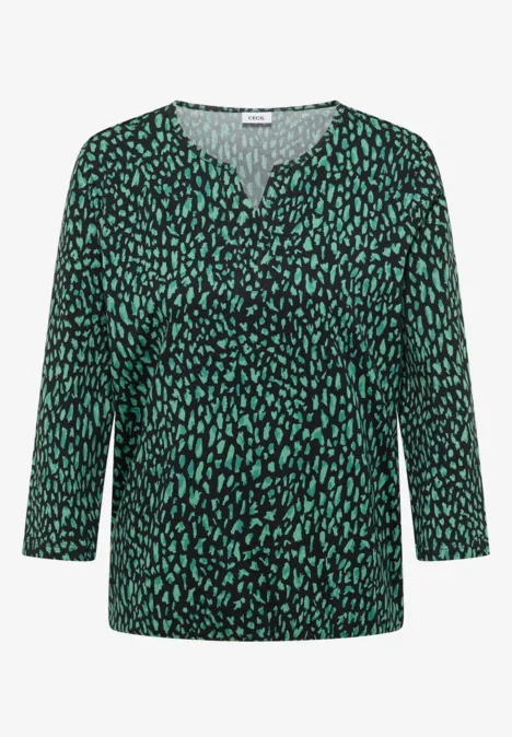 Shirt im Tunika-Look ink green