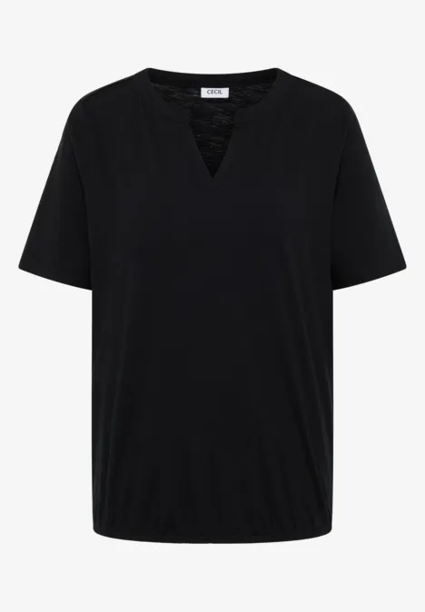 Shirt im Tunika-Look Black