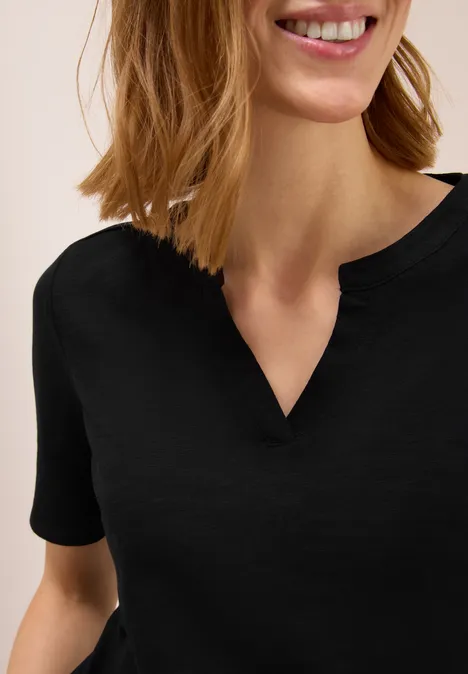 Shirt im Tunika-Look Black