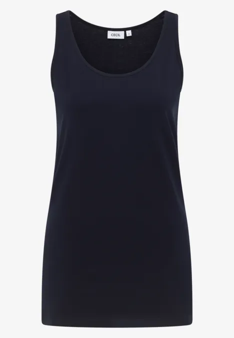 Langes Basic Top urban dark blue