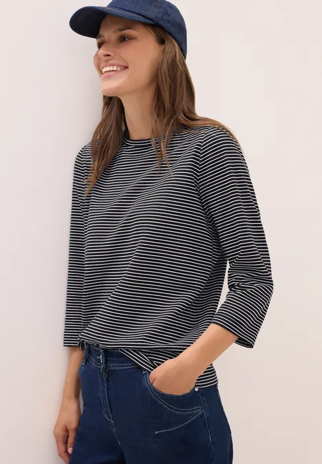 Gestreiftes Shirt Black