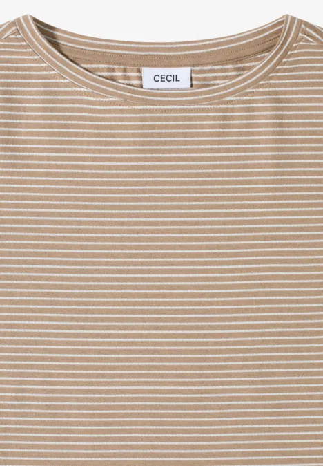 T-shirt à rayures natural taupe