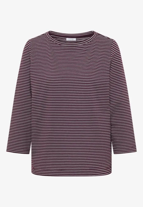 Gestreiftes Shirt eggplant red