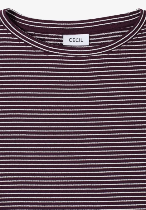 Gestreiftes Shirt eggplant red