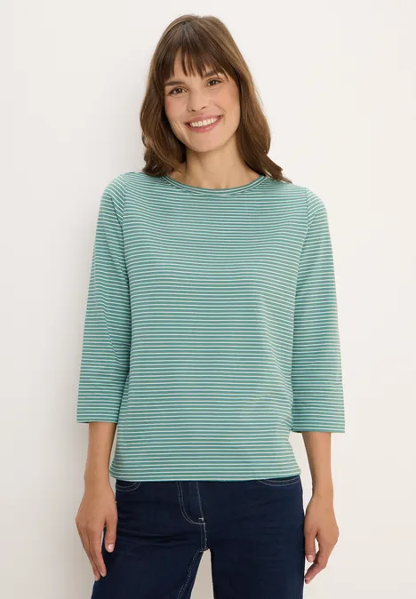 Gestreiftes Shirt jewel green