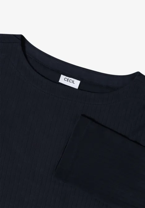 Basic Ripp-Shirt urban dark blue