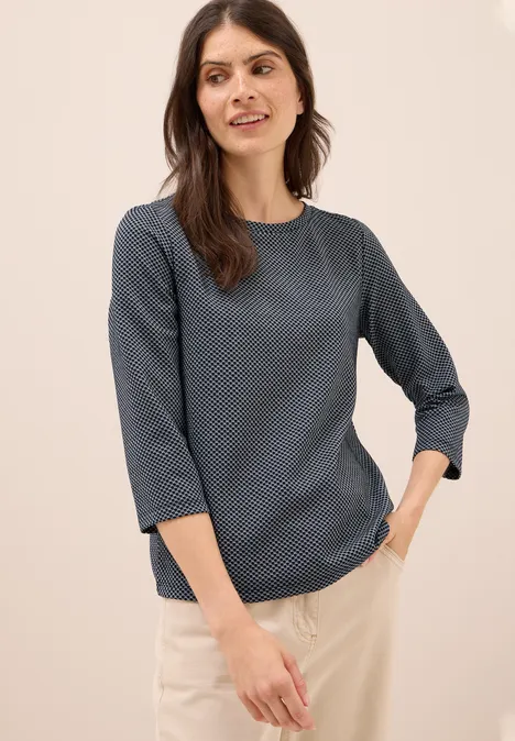 Two Tone Strukturshirt urban dark blue