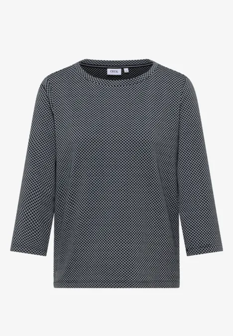 Two Tone Strukturshirt urban dark blue